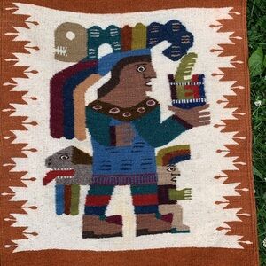 Wool tapestry handmade Mexico